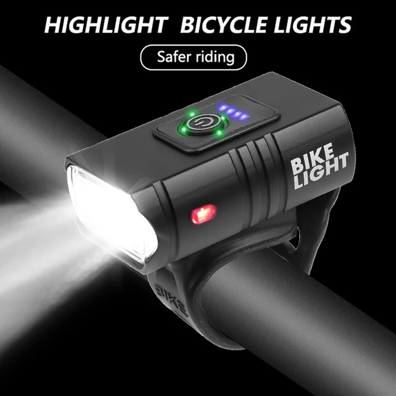 

T6 LED Bike Light Front Bicycle Lights usb Rechargeable MTB Mountain Road Bicycle Flashlight 6 Modes Headlight Cycling Equipment