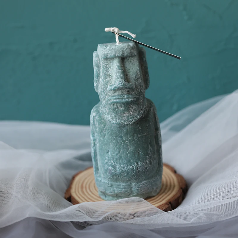 Силиконовые формы для свечей в виде каменной статуи декоративные штукатурки