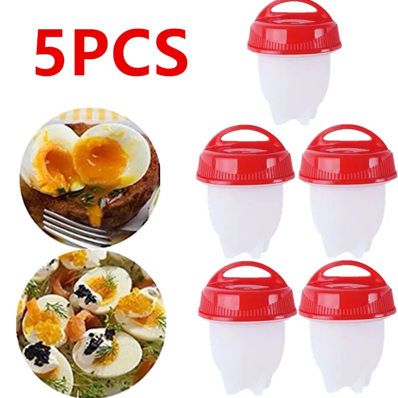 

5PC/3PC/1PC/Set Egg Poachers Cooker Silicone Non-Stick Egg Boiler Cookers Pack Boiled Eggs Mold Cups Steamer Kitchen Gadgets