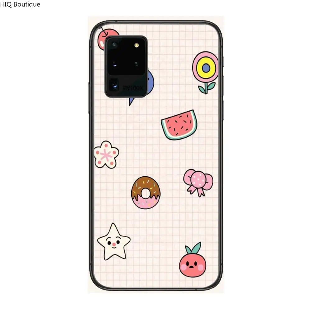 

Cartoon Cute Phone cover hull For SamSung Galaxy S 6 7 8 9 10 20 21 Plus Edge E note 5G Lite Ultra black soft bumper