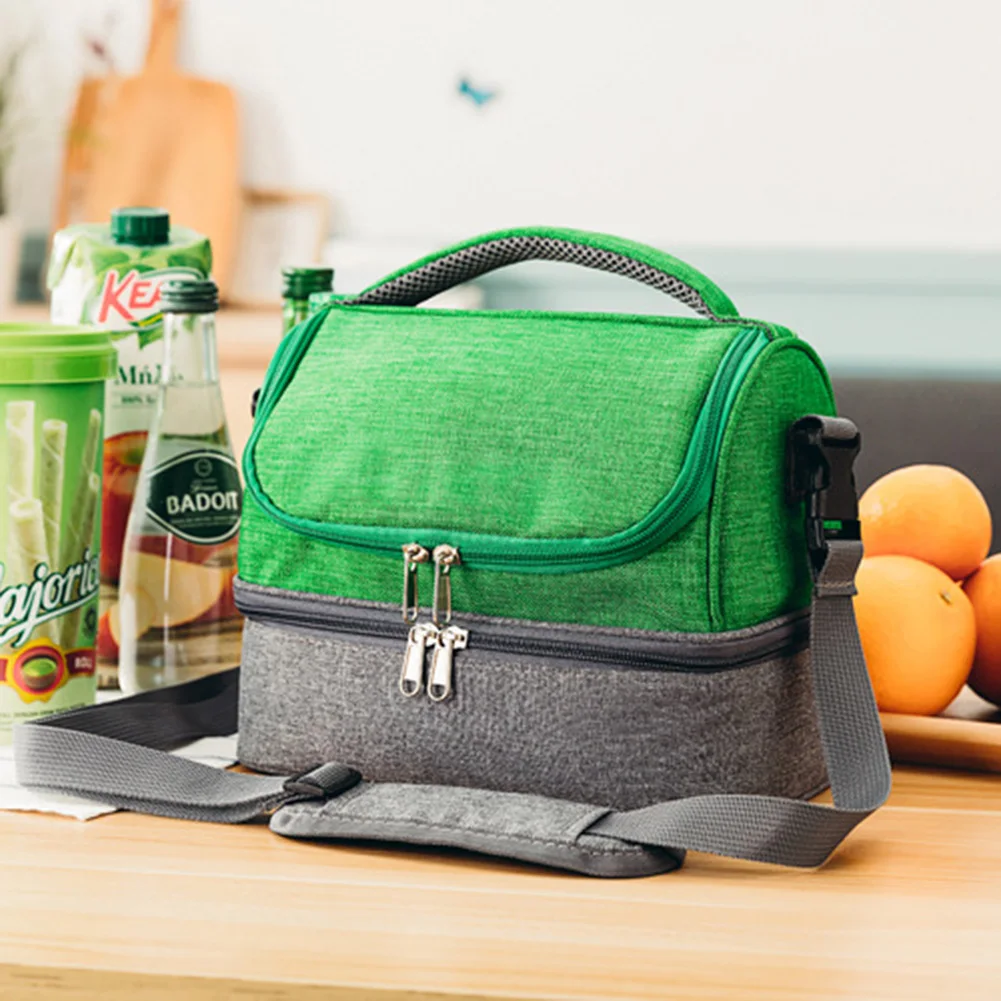 Новая уличная сумка для пикника с двойной молнией изолированная обеда