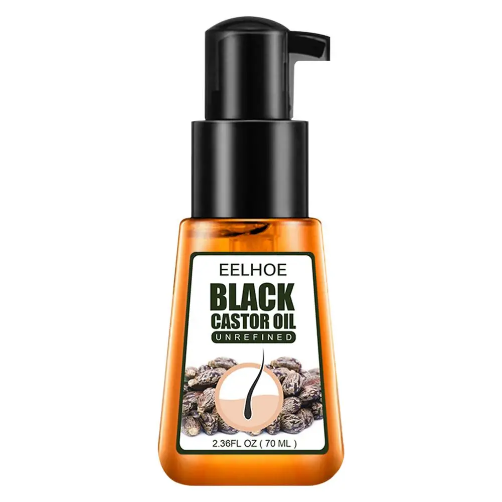 

Black Castor Oil Dry Skin Smooth Silky Hair Anti-hair Loss Hair Care Smooth Pure Essential Oil Mask Repair Damaged Hair Essence