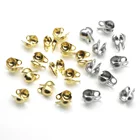 50 шт.лот из нержавеющей стали ожерелье застежка место шариковая цепь сочленения Конец Crimps бисер разъем Компоненты для бижутерии, материал для рукоделия