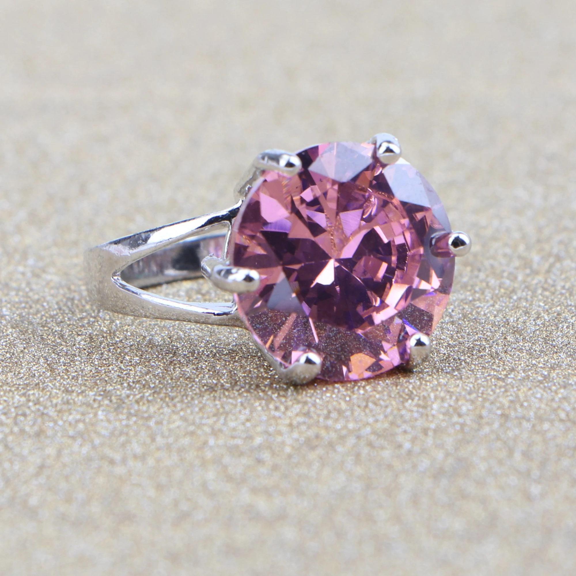 Набор свадебных украшений из серебра 925 пробы набор с розовым цирконием кулон