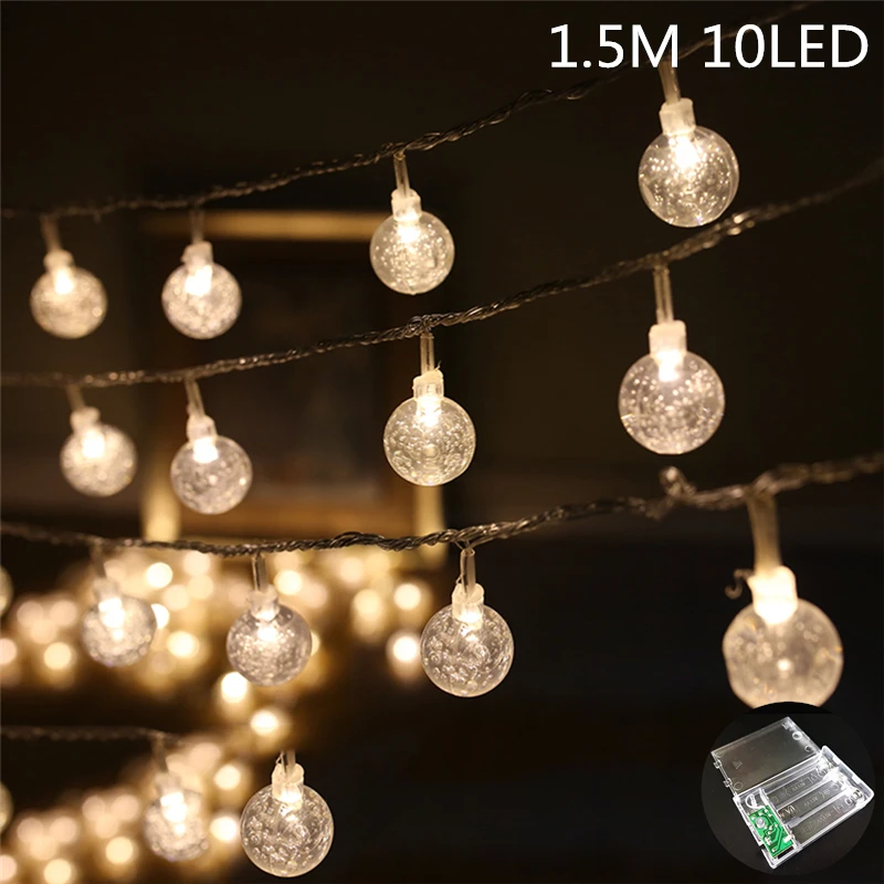 060-Warm 10LED Рождественские украшения для дома, 1 комплект, рождественские украшения, гирлянда, год, Noel, Санта Клаус, подарок, рождественский снеговик, Q - Цвет: 060-Warm 10LED