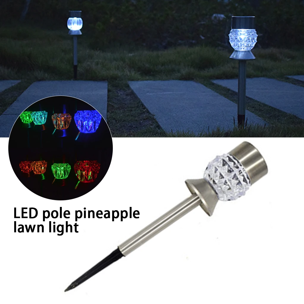 1 10 шт./лот Солнечная лампа из нержавеющей стали светильник для газона сада