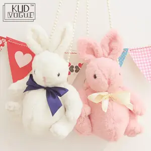 сумка лолита Тонких листов Kawai Девушка Кролик сумка сумки для девочек-подростков с бантом Симпатичные мягкие плюшевые игрушки куклы одного плеча Портативный Жемчужные Цепочки Сумка Рождественский подарок