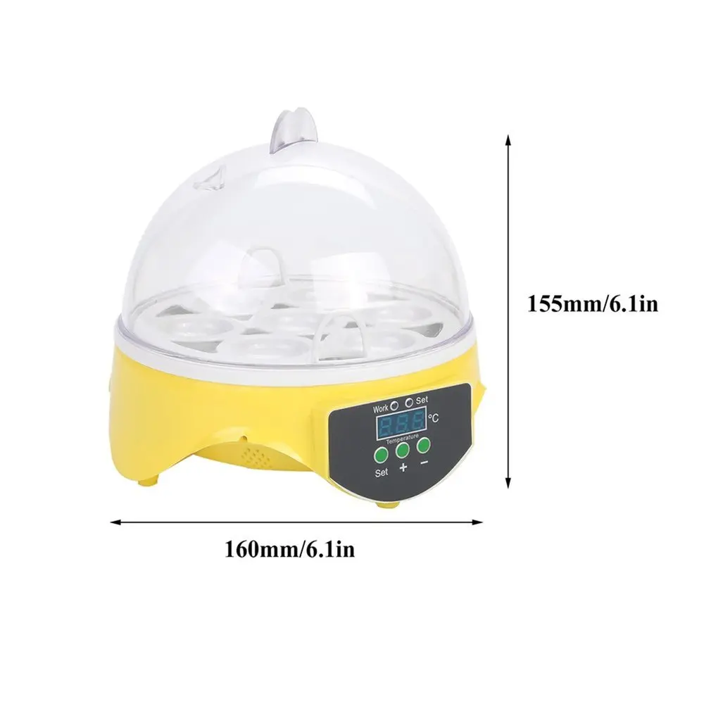 

7 Eggs Capacity Chicken Eggs Bird Incubator Egg Rack Tray Automatic Intelligent Control Quail Parrot Incubation Tool EU Plug