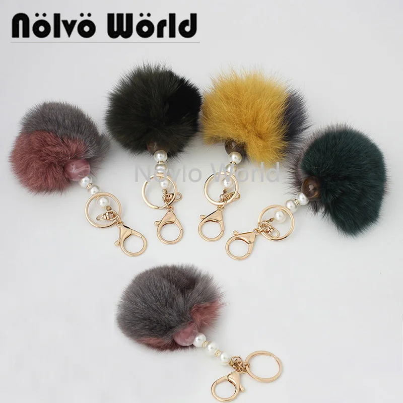 1 10 50 штук 4 цвета настоящий мягкий меховой брелок сумочка декоративная жемчужина