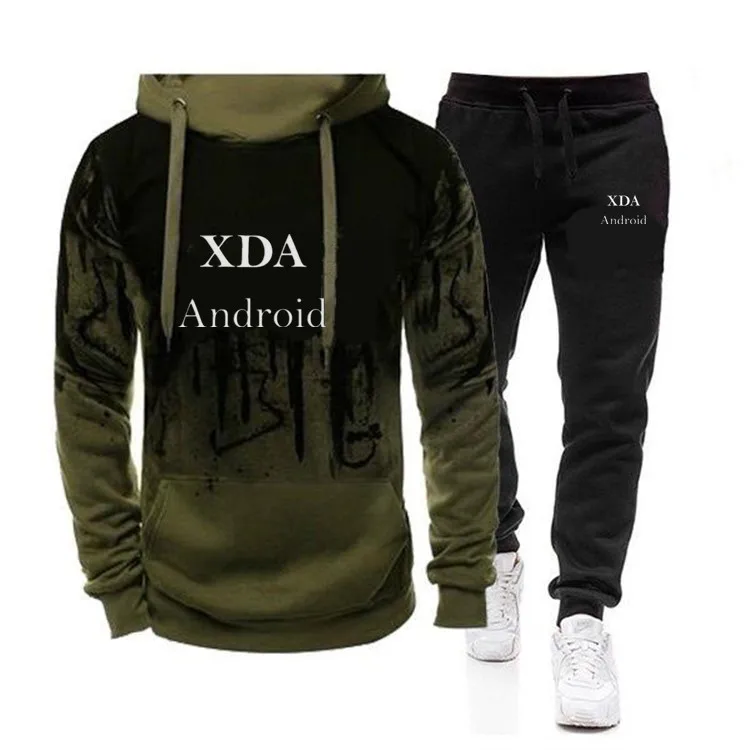 2021 XDA Android Мужская модная Толстовка Спортивная одежда для бега Повседневный
