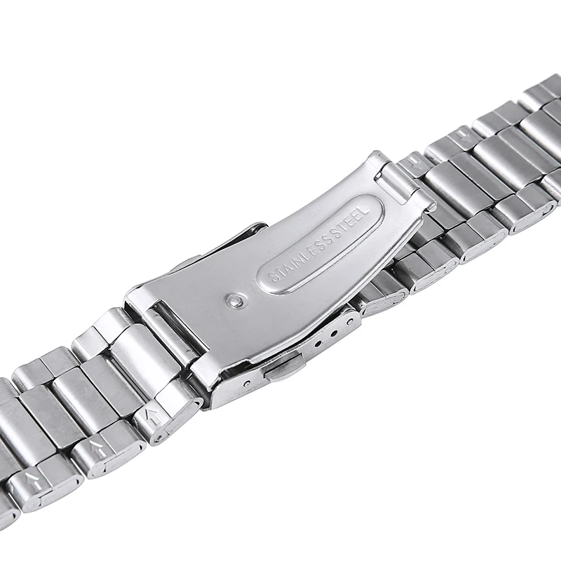 Из нержавеющей стали сменный ремешок серебристый Цвет металлическая пряжка