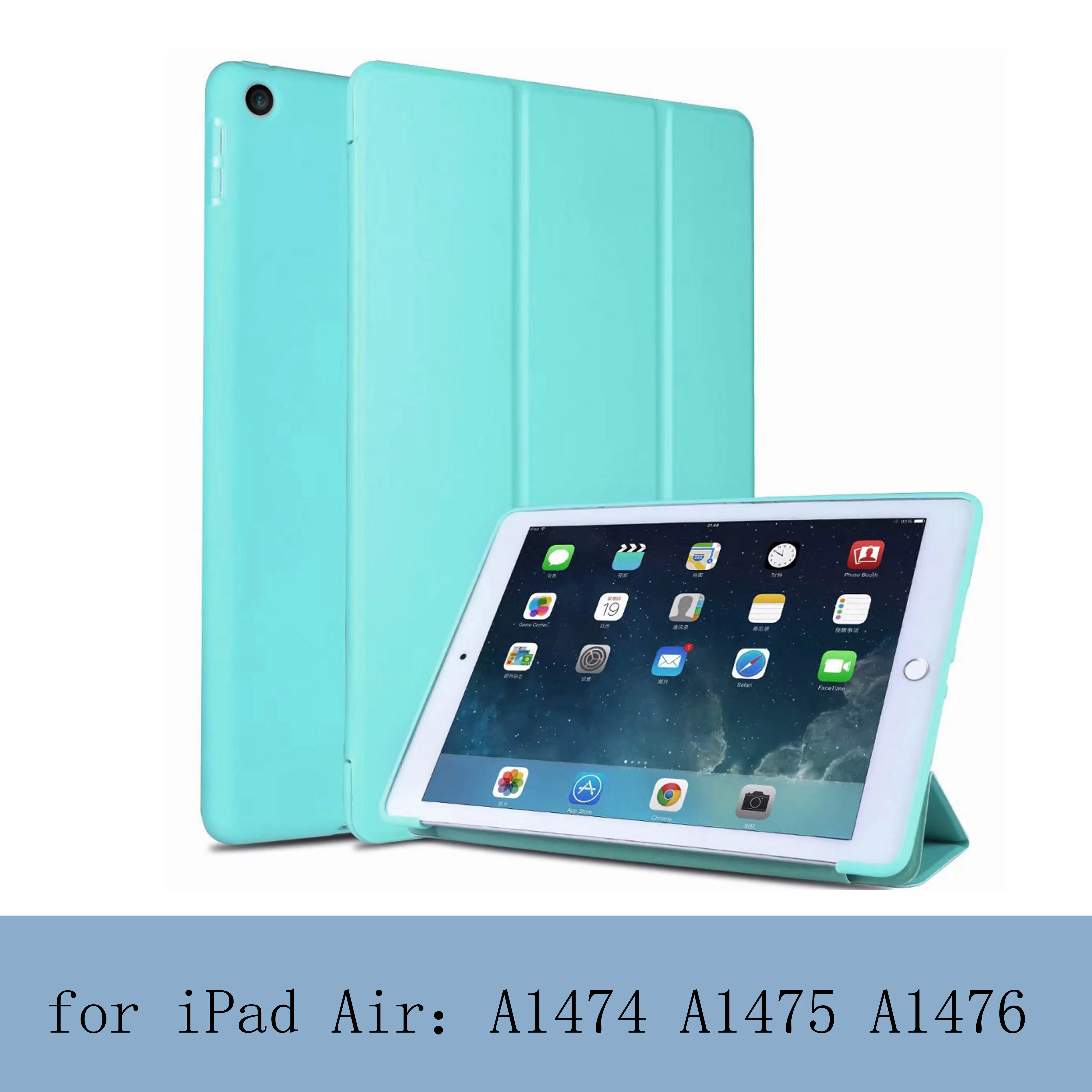 Чехол для iPad 9,7 дюймов 6th 'Air 1/2: Honeycomb мягкий чехол умный сон из искусственной кожи - Цвет: Air 1  Green