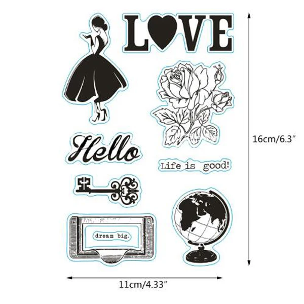 Прозрачный силиконовый штамп/печать для скрапбукинга|Штампики| |