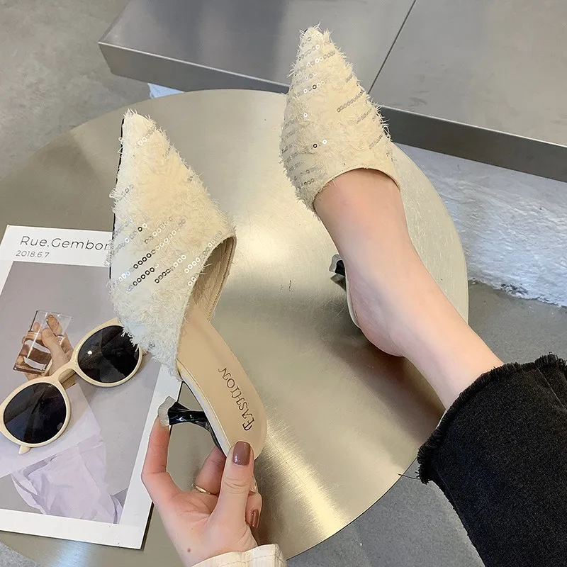 Женская обувь с острым носком Модель 2020 года Туфли на шпильках в стиле