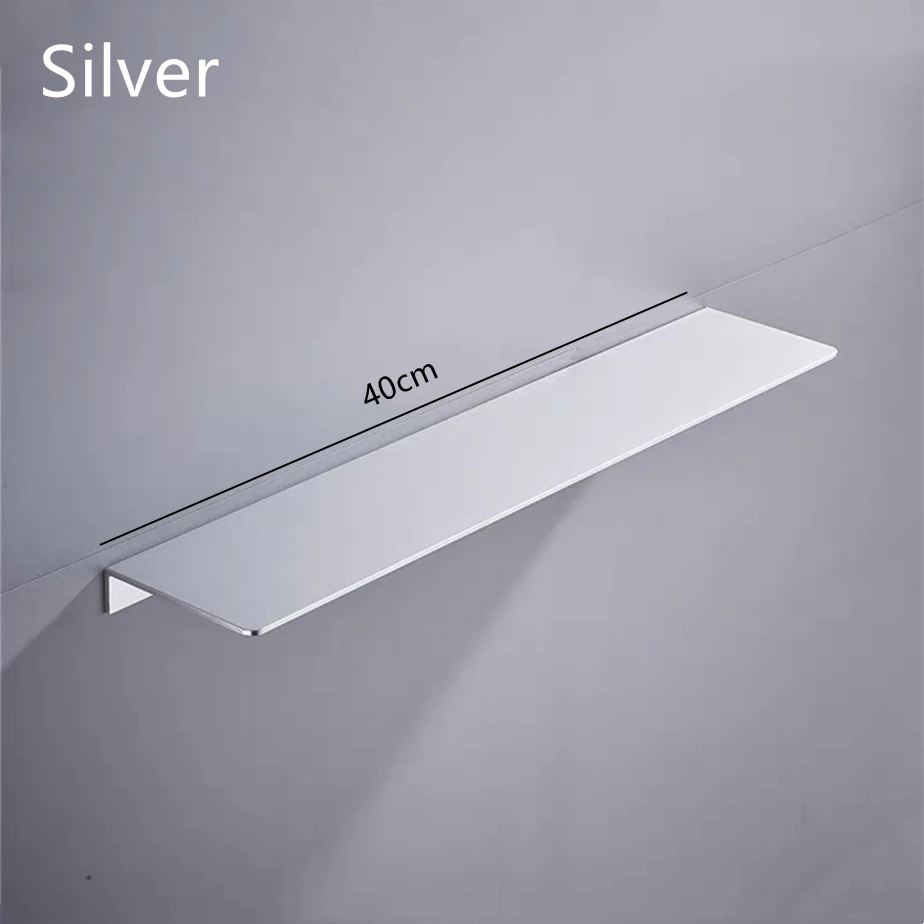 

Серебристая алюминиевая настенная полка-органайзер для ванной комнаты, кухни, туалетного столика, душевой кабины