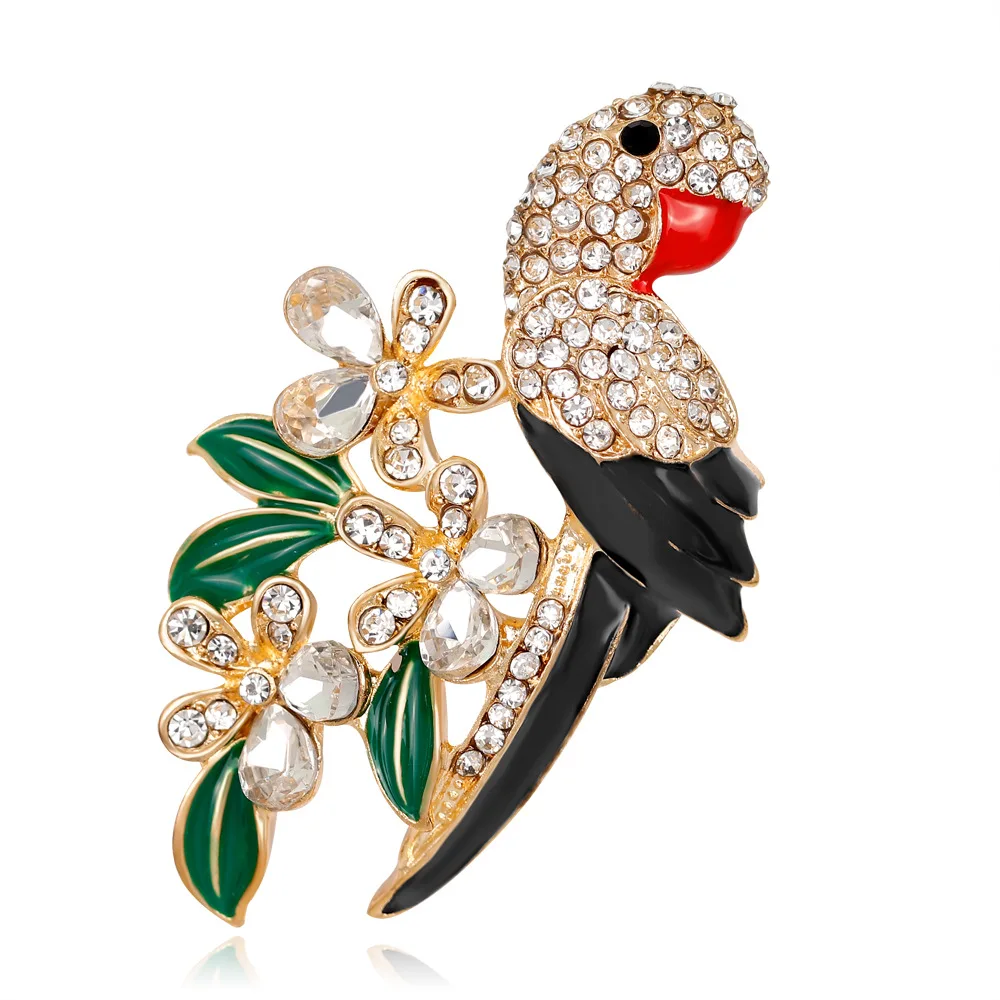 Hemiston новые милые животные брошь в виде ручная роспись попугай модные аксессуары