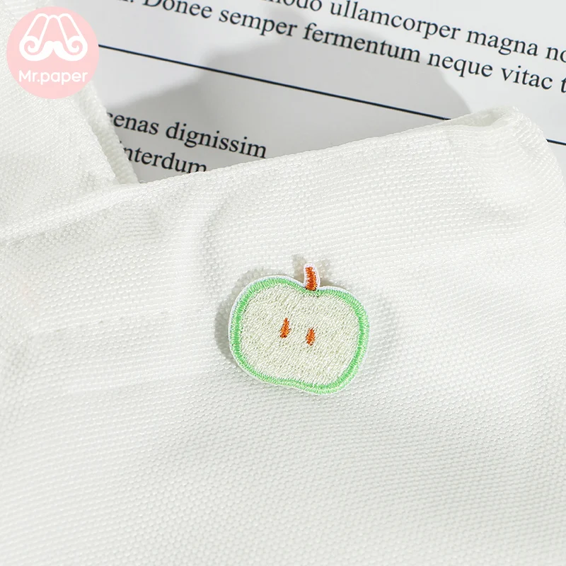 Mr. paper 9 видов конструкций Kawaii фрукты клубники арбуз ананас персик стежка патч Стикеры DIY Одежда мешок деко Ткань стикер s