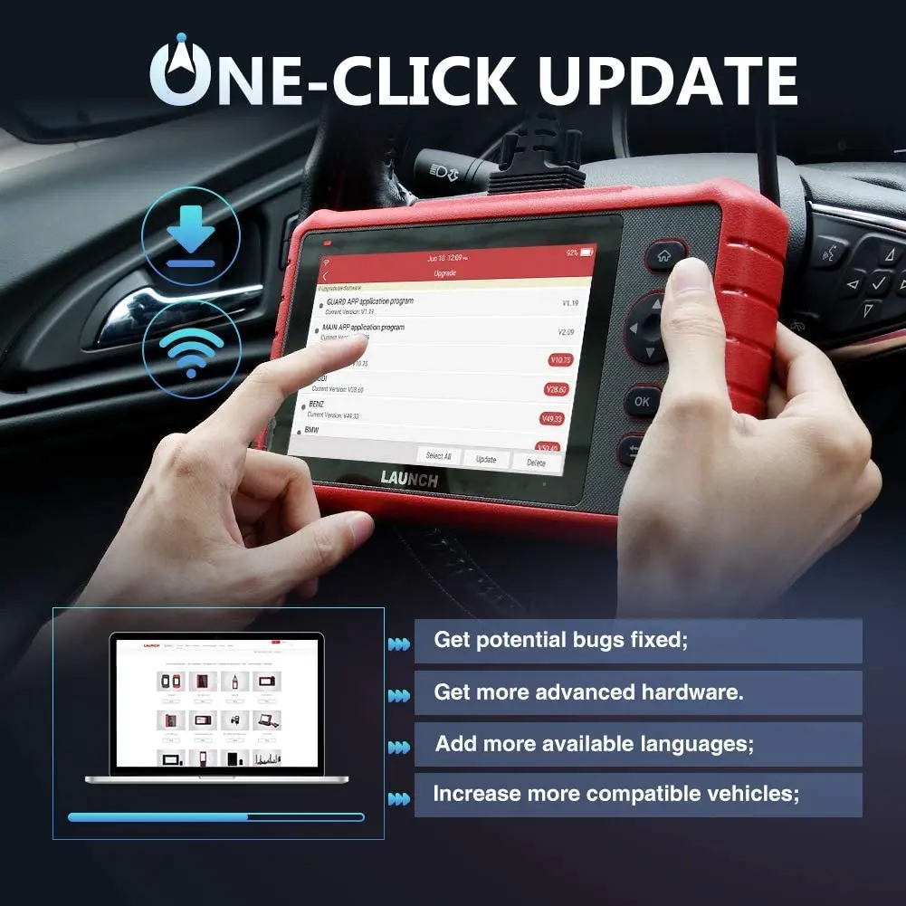 LAUNCH X431 CRP909X OBD2 сканер полная система OBD диагностический инструмент автомобильное