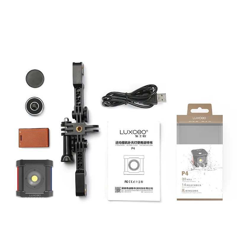 Дешево Водонепроницаемая экшн-Камера Gopro, IP68, 30 м, светодиодсветильник ка, 5750K, 8 Вт