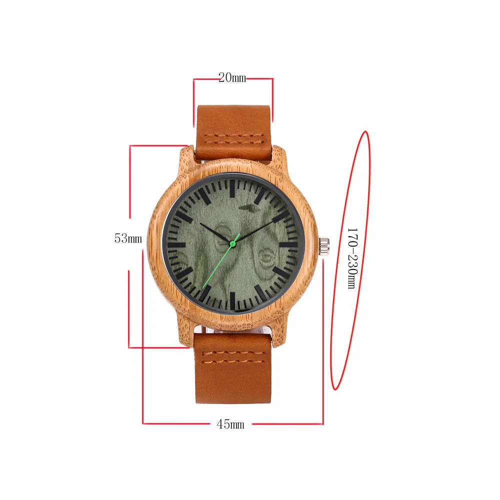 Женские часы аналоговые ручной работы из натурального бамбукового дерева