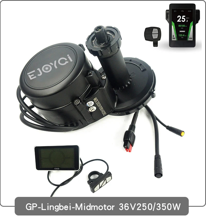 EJOYQi LingBei Mid Motor, фара для электровелосипеда в середине привод Электрический велосипед Мотор 36В 500W 48V 500W светильник Функция, фара для электровелосипеда в середине двигатель комплект для велосипеда
