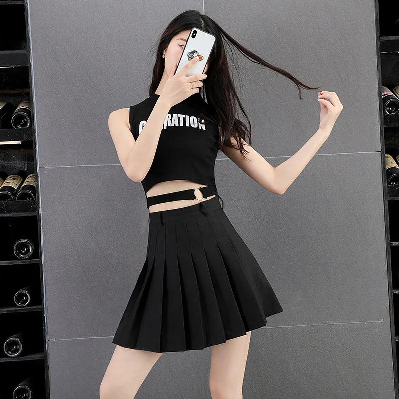 Новинка 2020 модная женская мини юбка в Корейском стиле Женская Харадзюку с