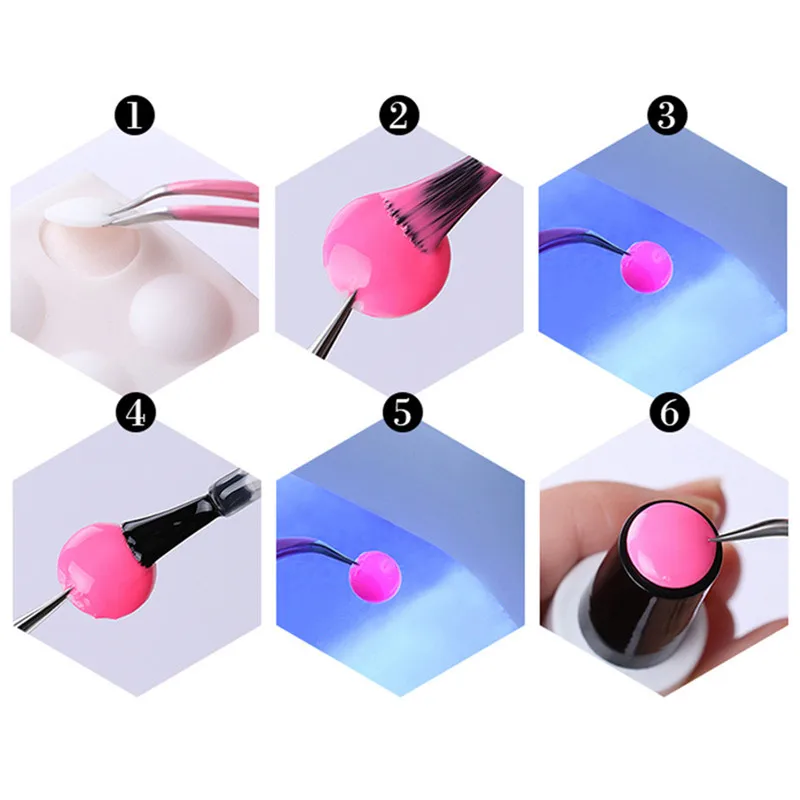 Прозрачные наклейки для ногтей 25 шт. силиконовые этикетки цветные пуговицы гель