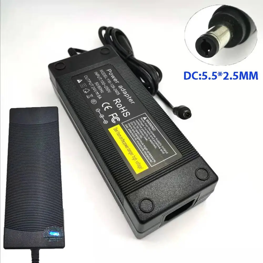 Импульсный источник питания 24V5A AC 100 240 В DC 24 5A универсальный адаптер 220
