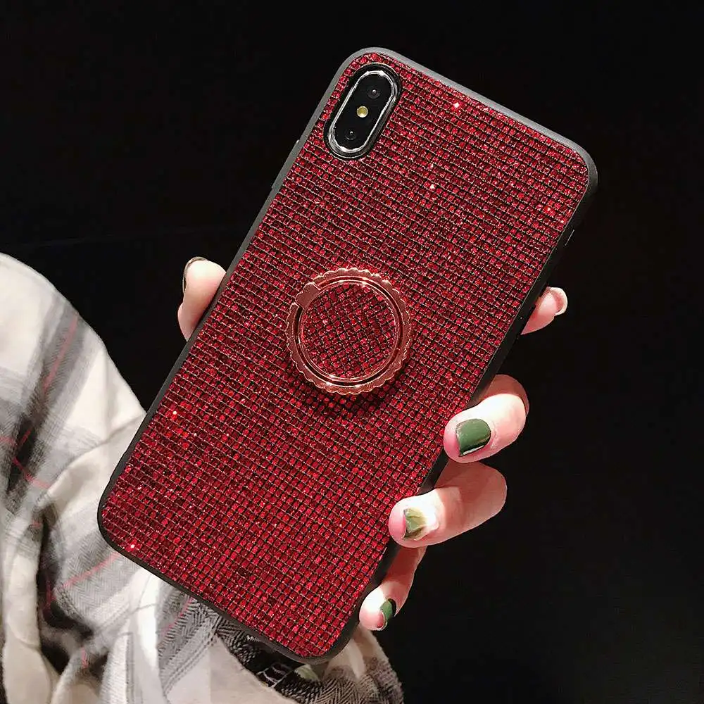KISSCASE Phone Case Cover For iPhone 7 8 7Plus 8Plus 6 6S Capa Square Glitter Mobile X XS XR MAX Fundas | Мобильные телефоны и
