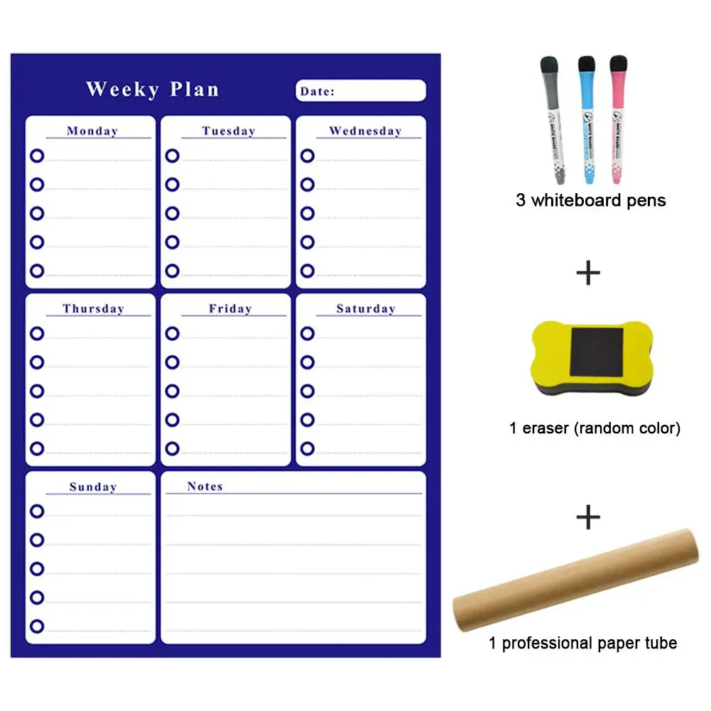 Магнитный ежедневный Еженедельный ежемесячный планер белая доска на