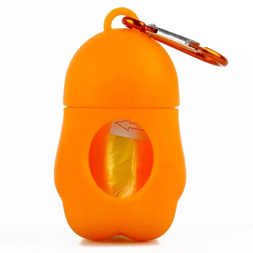 Footprint Box orange Совок, мешки для мусора, переносные мусорные мешки для собак, кошачьи какашки, подхватывают, извлекают питомца, снаружи ходят, висят на поводке - Цвет: Footprint Box orange