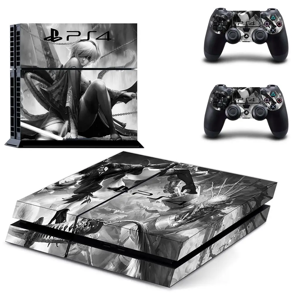 Игра NieR Automata PS4 кожи наклейка виниловая для sony Playstation 4 консоли и 2 контроллеров PS4 кожи Стикеры