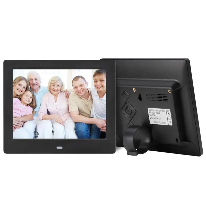 

8 Inch Digital Photo Frames High-Definition 16Ω 2w Speaker LED Digital Screen for Alarm Clock/Calendar/ MP3/Video Playback