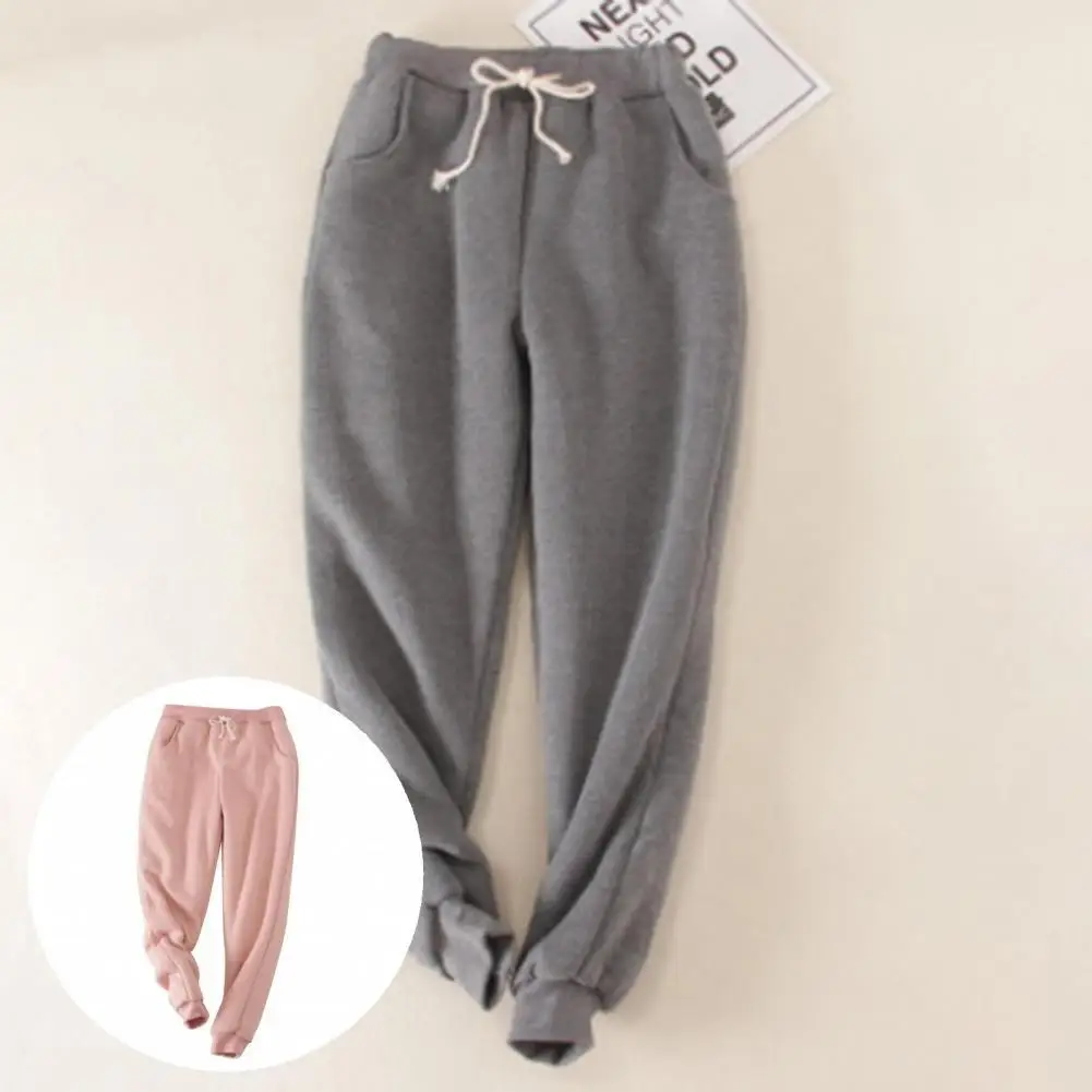 

Ветрозащитные простые брюки со шнуровкой на лодыжке, уличная одежда, женские брюки с эластичным поясом для офиса