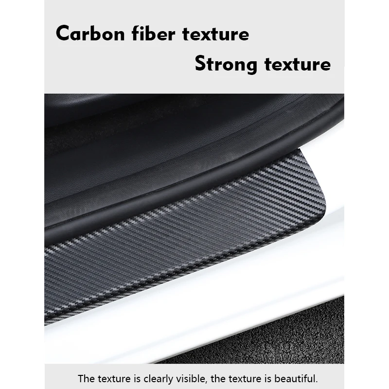 

Car Door Sill Protector Sticker Decal For Ford F-150 F150 Carbon Fiber Bumper Trunk Load Edge Protective Stickers