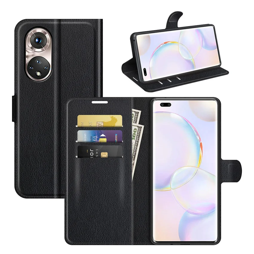 

For Honor 50 Pro Case Cover Wallet Leather Flip Leather Phone Case For Huawei Honor 50 50 Pro High Quality Stand Cover
