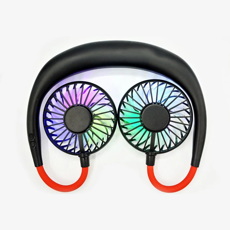 Новый спортивный шейный вентилятор светодиодный светодиодной ночной подсветкой