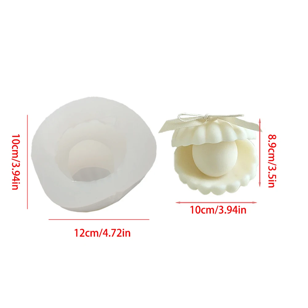 

Candle Mold Handmade Silicone Seashell Pearl Candle Molds DIY Scented Candle Handmade Making Art Craft Holder Tools Decoration