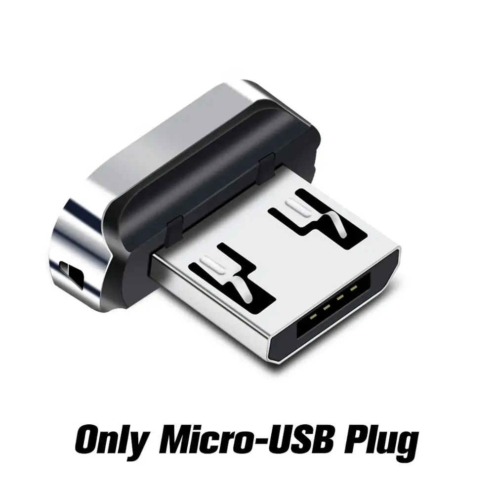 Micro Plug No Cable FONKEN Тип C Магнитный кабель Магнит Micro USB телефонный кабель из цинкового сплава, цинковый сплав 5A Быстрая зарядка для телефона шнур 1m 2m Тип-C кабель данных - Цвет: Micro Plug No Cable