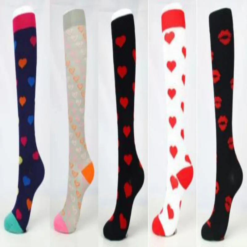 5 пара/лот медицинские Спортивные Компрессионные колготки унисекс с принтом |