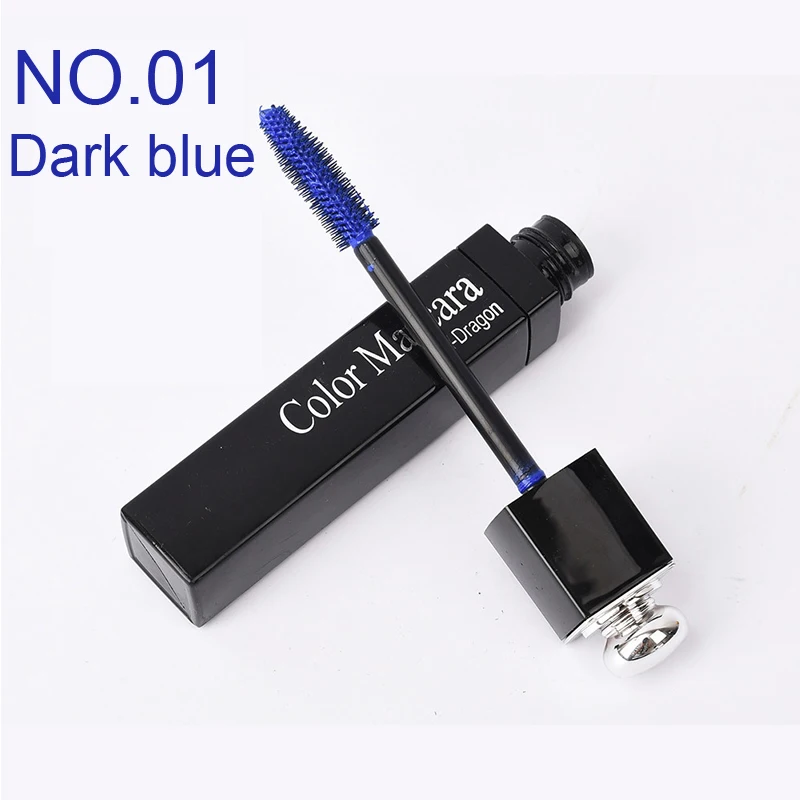 mascara-dark blue ICYCHEER цветная Водостойкая тушь для ресниц быстросохнущая завивка ресниц с эффектом нарощенных ресниц Синий Коричневый Красный Фиолетовый Черный Тушь для ресниц - Цвет: mascara-dark blue