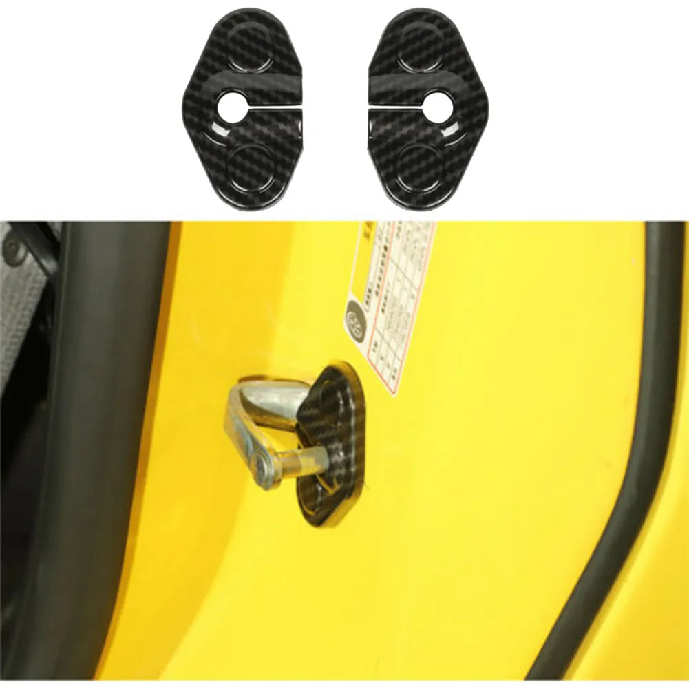 

Carbon Fiber Door Lock Protection Buckle Cover Trim Door Lock Protector Buckle Decorative Covers For Chevrolet Camaro 2010-2015