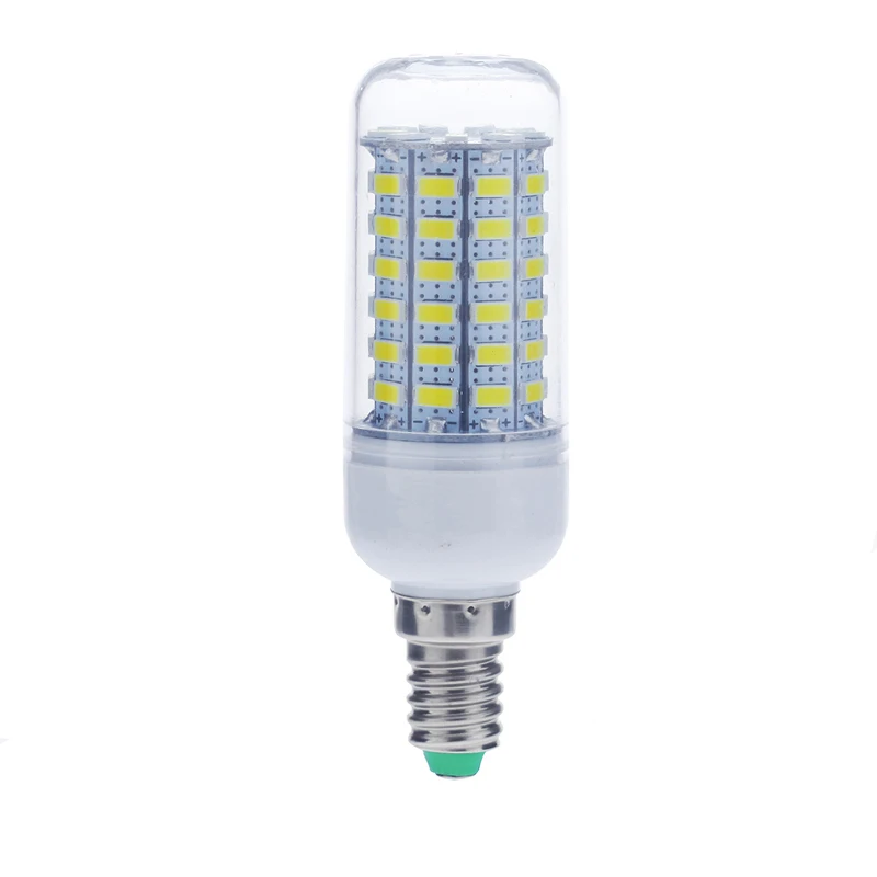 E14 15W 69 светодиодный 5730 чип SMD кукурузный светильник лампа с крышкой чистый белый