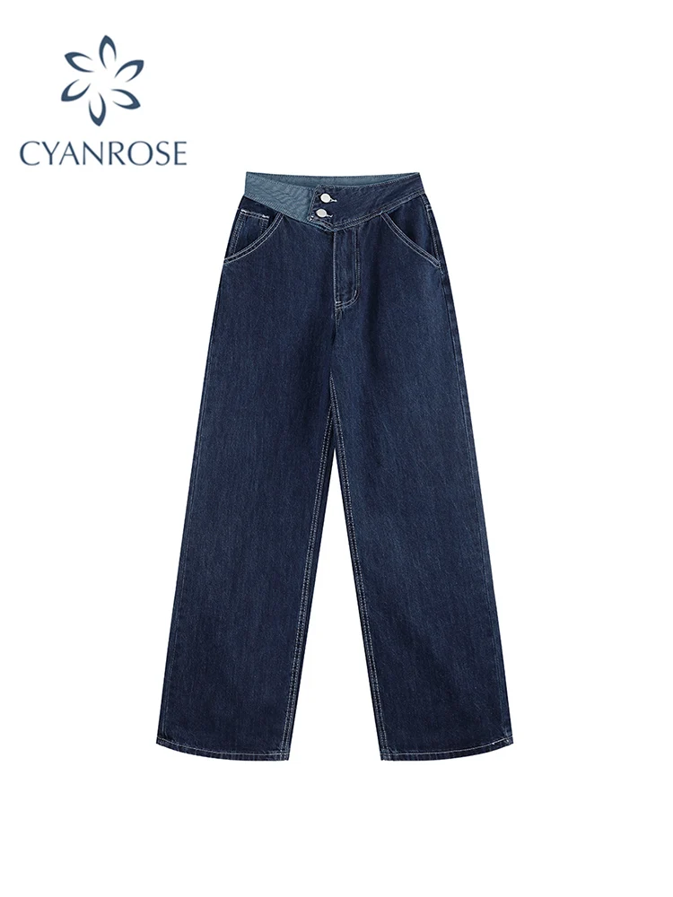 

Женские прямые джинсы, уличная одежда в стиле хип-хоп, мешковатые винтажные повседневные джинсовые широкие брюки, модные длинные брюки