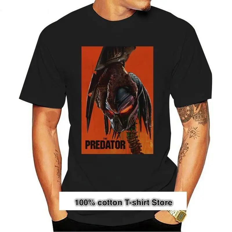

Camiseta con póster de la película de depredadores para hombre, camisa negra Unisex, ropa de calle de moda, nueva