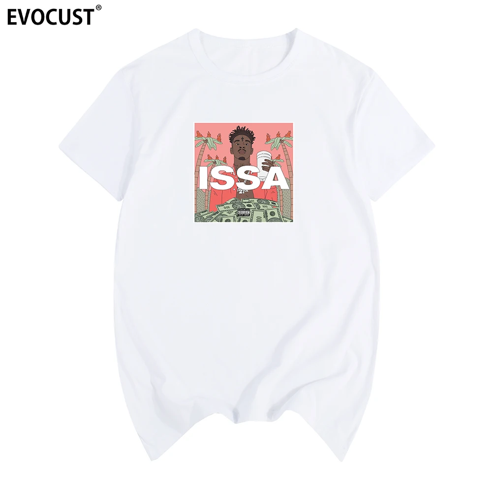 21 Savage Issa в стиле хип-хоп с изображением Тупака Амару Шакура 2Pac рэп футболки хлопок