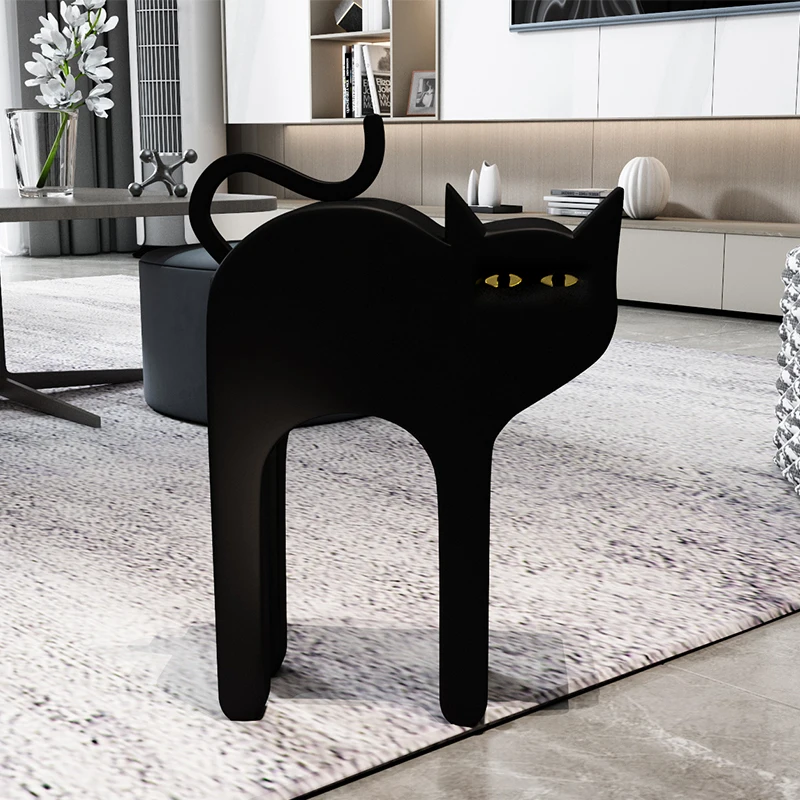 

GY Nordic Creative Large Tissue Box Simple Home Paper Extraction Box Living Room Bedroom Black Cat Decoration Trendy Decorative