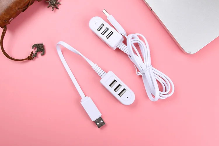 Высокоскоростной 3 порта USB 2,0 концентратор удлинитель разветвитель для ноутбука ПК Компьютерное зарядное устройство Прямая поставка