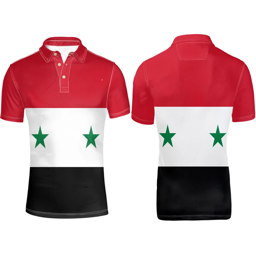 

SYRIAN ARAB youth free custom photo name number syria syr Polo shirt nation flag islam sy arabic arab country college clothes