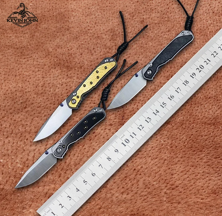 Складной нож Kevin John MINI sebenza 21 лезвие M390 TC4 титановая ручка карманный для кемпинга и
